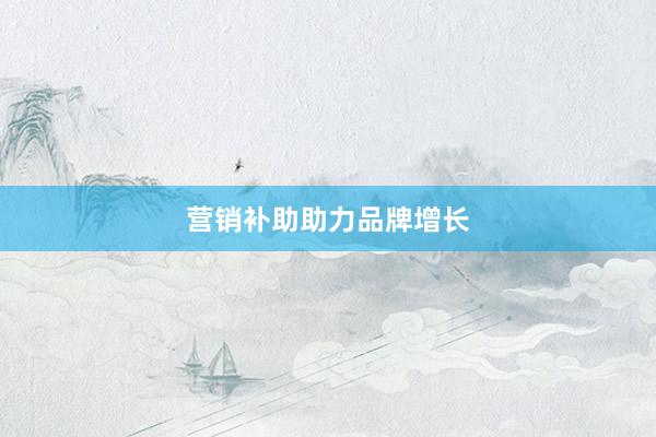 营销补助助力品牌增长